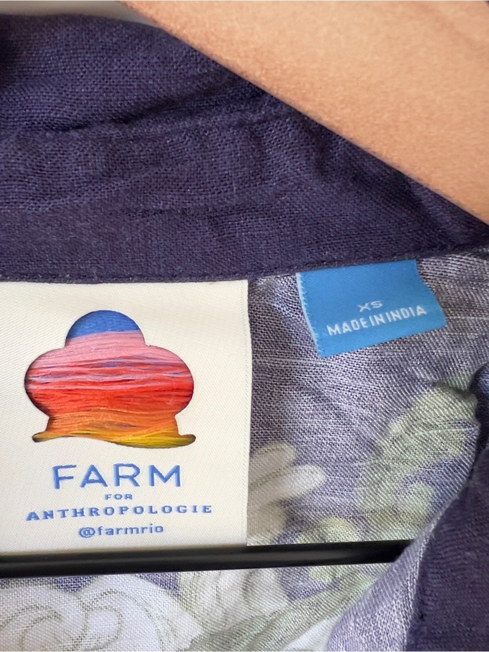Farm Rio x Anthropologie Puff-Sleeve Printed Buttondown Banana Blouse Top Shirt - Picture 7 of 7